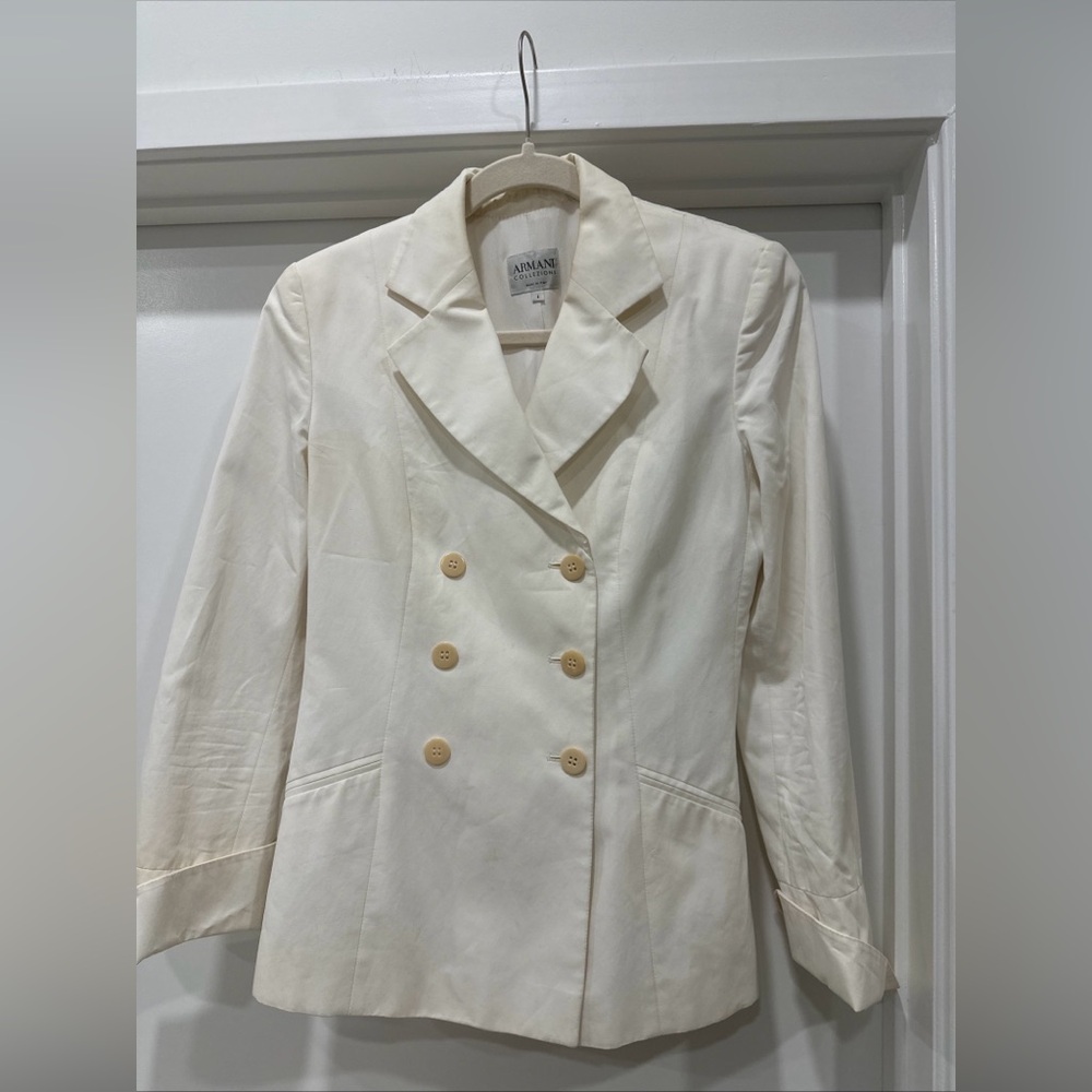 Armani Collezioni Women's Cream Blazer